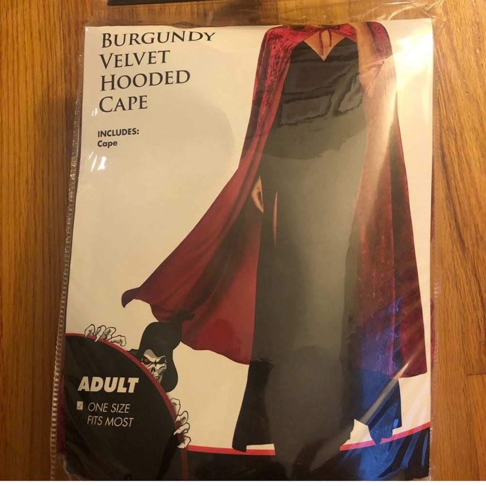 Burgundy cape!